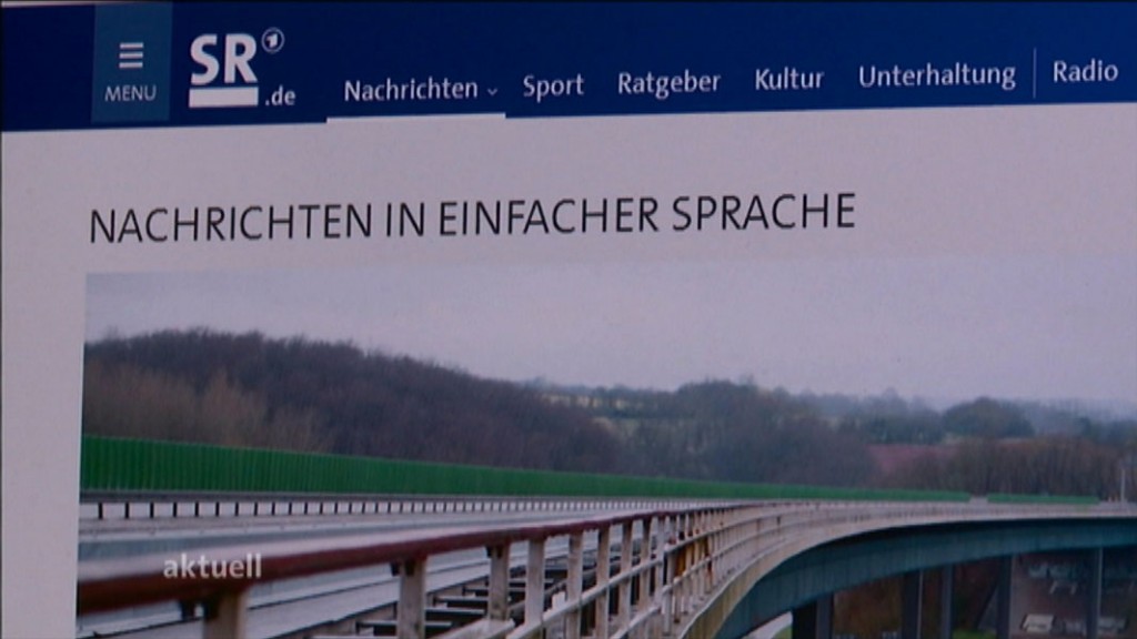 Foto: Internetseite Nachrichten in Einfacher Sprache