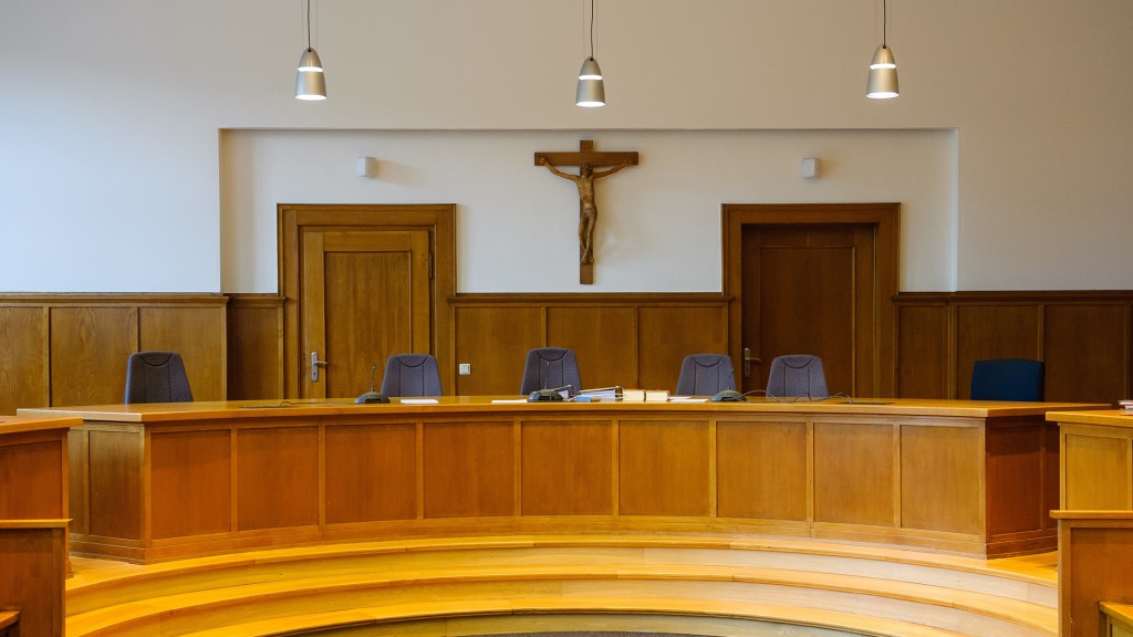 Gerichtssaal im Landgericht Saarbrücken