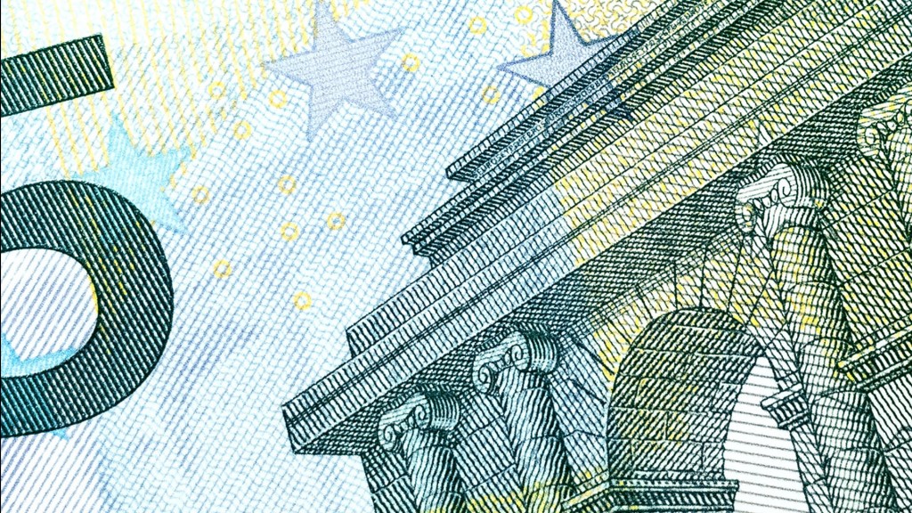 Foto: Ausschnitt einer Nahaufnahme eines Euro-Geldscheins