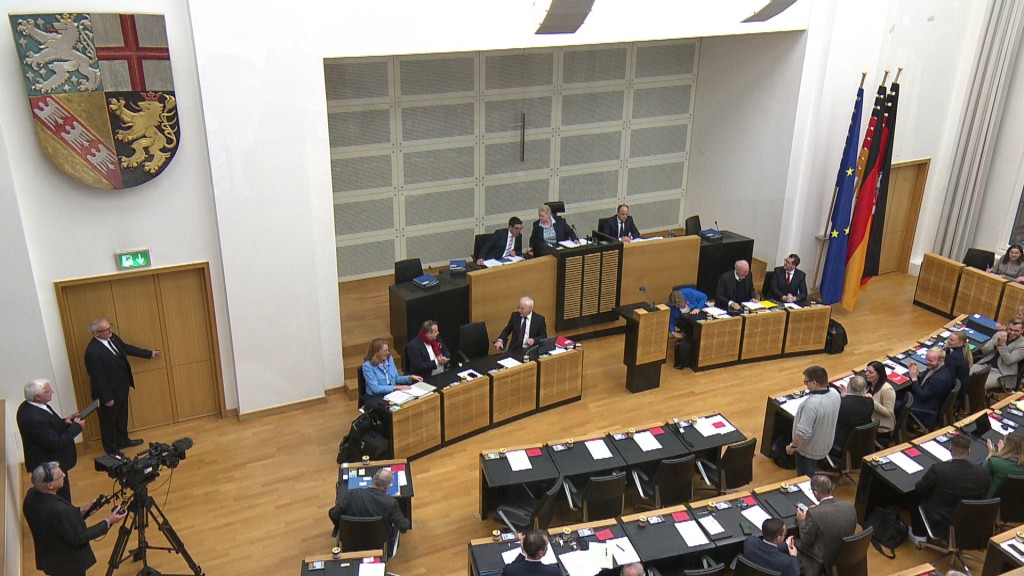 Foto: Blick in den Landtag des Saarlandes