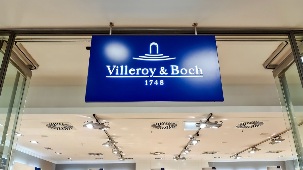 Logo des Keramikherstellers Villeroy & Boch vor einem Factory Store