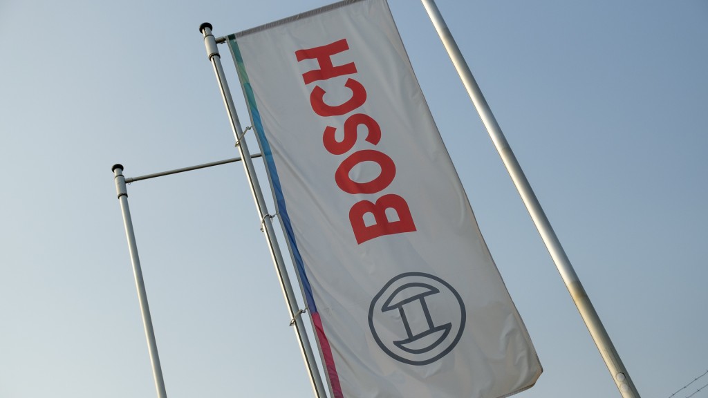 Bosch-Logo auf einer Fahne