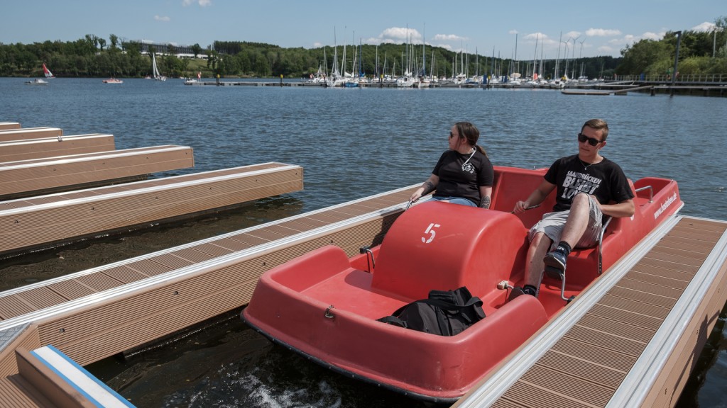 Trebootfahren auf dem Bostalsee