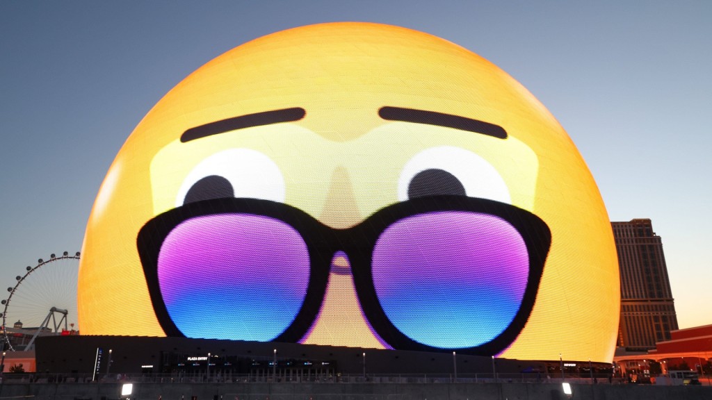Eine Emoticon-Figur mit Sonnenbrille