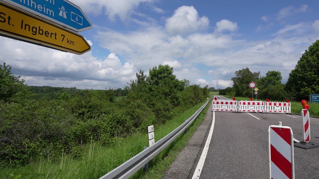 Sperrung der Flughafenstraße, Staffel St. Ingbert, nach dem Starkregen