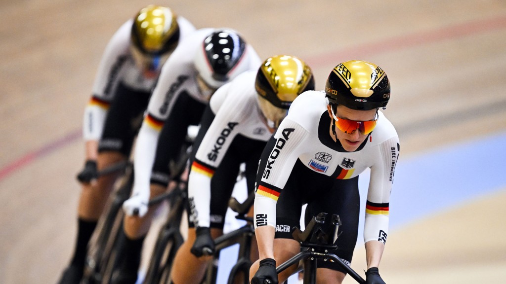 Vierer Bahnradfahrerinnen Franziska Brauße,  Lisa Klein, Laura Süßemilch und Lena Reißner