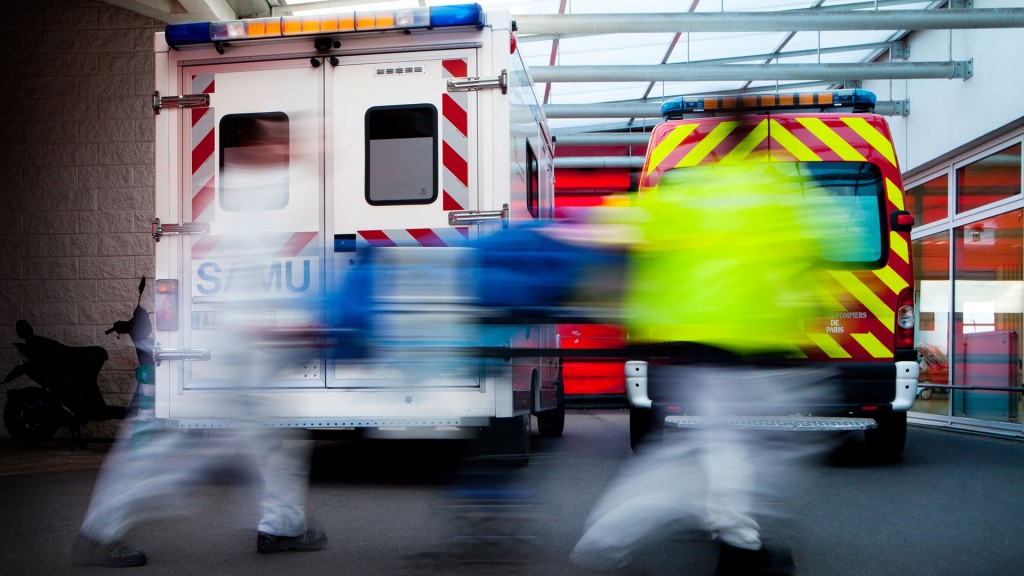 Französischer Rettungsdienst im Einsatz