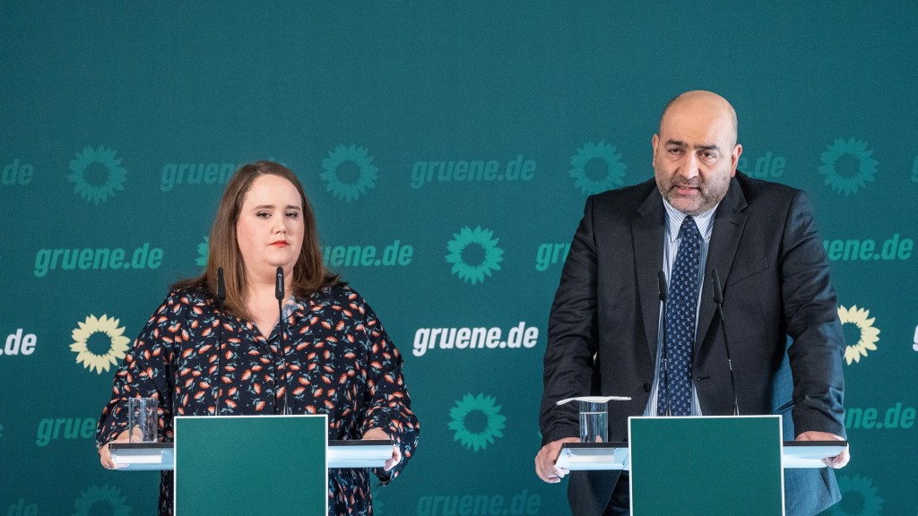 Die Bundesvorsitzenden Ricarda Lang und Omid Nouripour (Bündnis 90/Die Grünen)