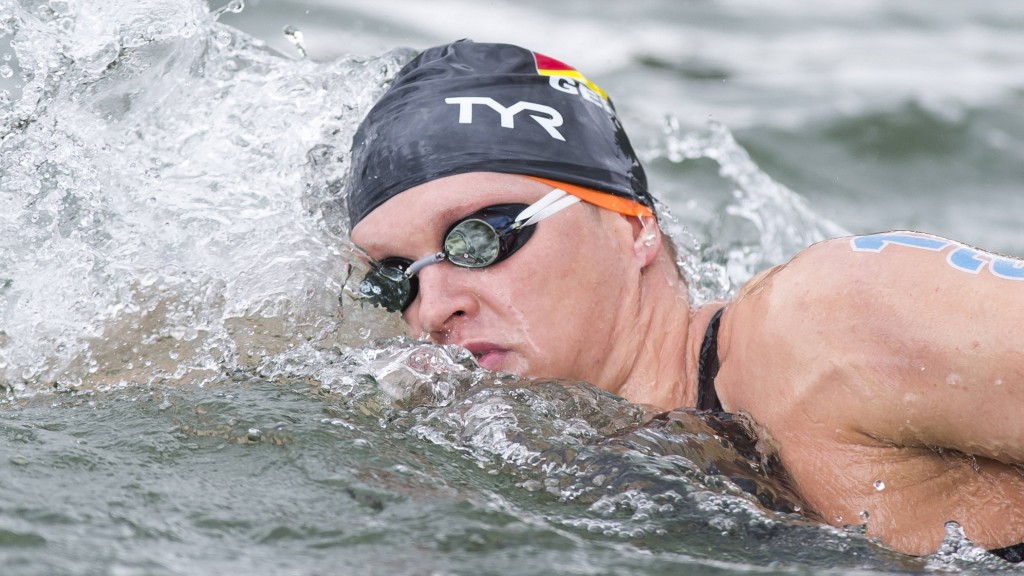 Der Saarbrücker Profischwimmer Andreas Waschburger während eines Schwimmwettkampfes