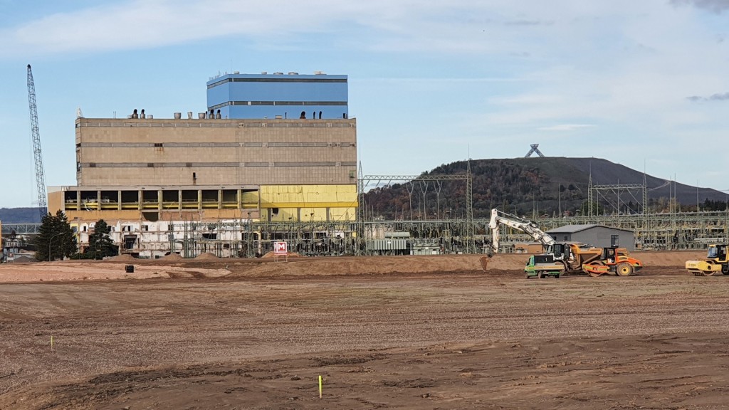 Das geplante Baufeld für die Wolfspeed-Ansiedlung am ehemaligen Kraftwerk Ensdorf