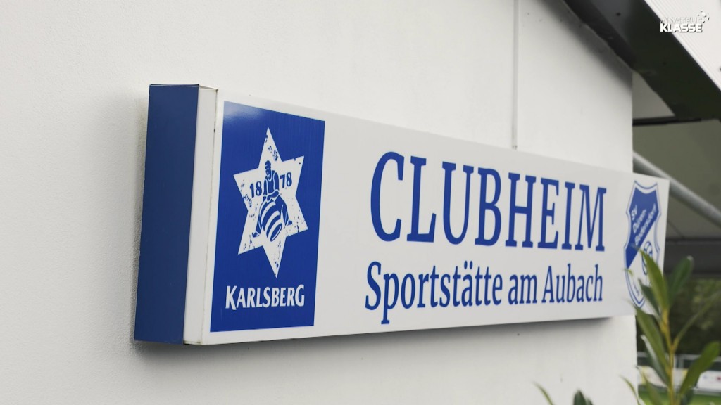 Foto: Clubheimschild Sportstätte am Aubach