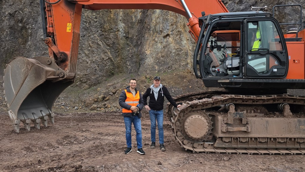 Christoph Opitz und Oliver Buchholz im Steinbruch in Reimsbach