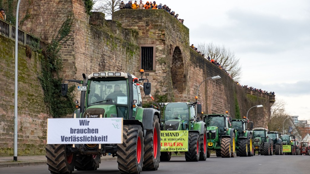 Bauernproteste im Januar 2024 in Saarbrücken