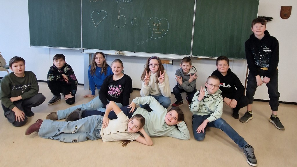 Schülerinnen und Schüler der 5c der Gemeinschaftsschule Eppelborn