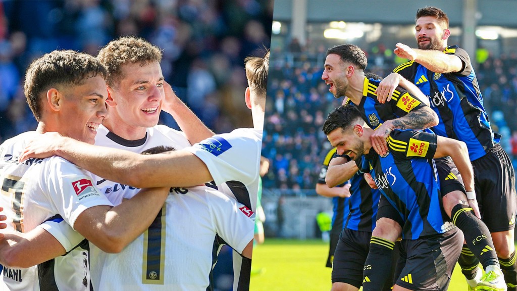 Collage mit Spielern der SV Elversberg und des 1. FC Saarbrücken