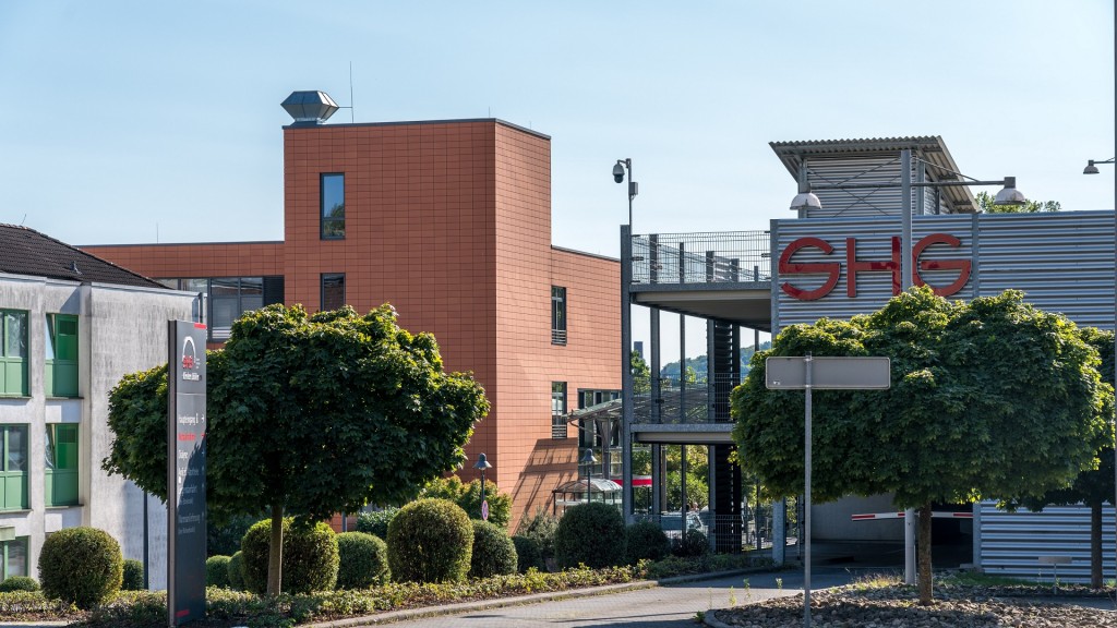 Die Zufahrt zum Haupteingang der SHG Kliniken Völklingen.