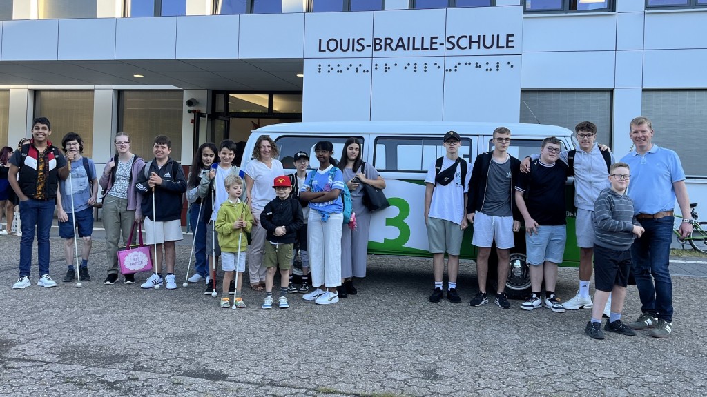 Schüler der Louis Braille Schule in Lebach