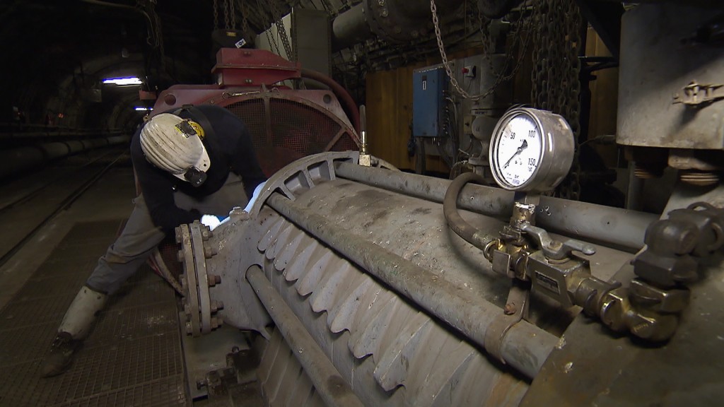 Pumpen in einem Bergwerk der RAG