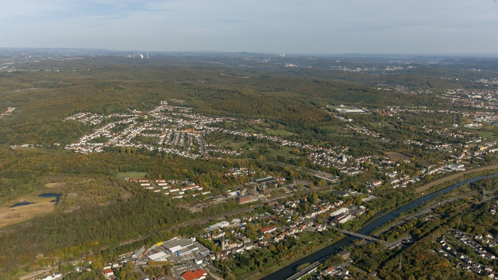 Luftaufnahme des Saarlands