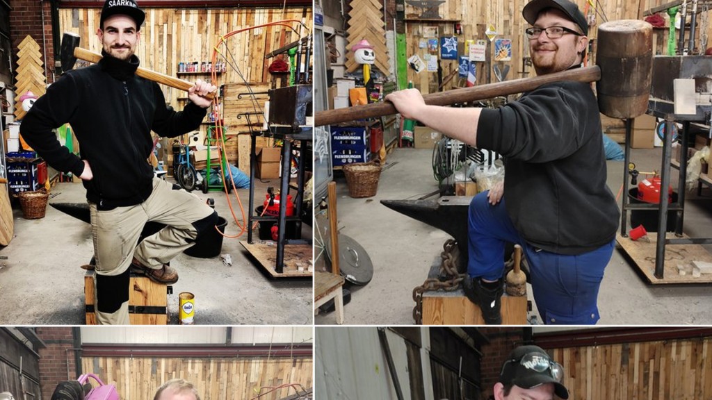 Julian, Pascal, Eddi und Johannes von der Saarlandschmiede