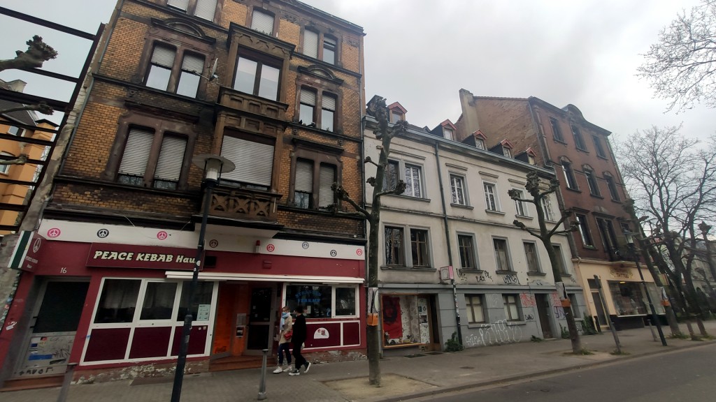 Zur Diskussion stehende Häuser und Grundstücke im Nauwieser Viertel