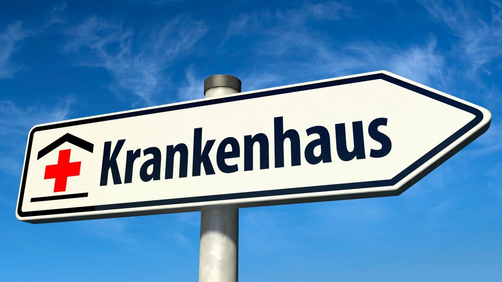 Foto: Symbolbild zum Thema Krankenhaus. Wegweiser Krankenhaus