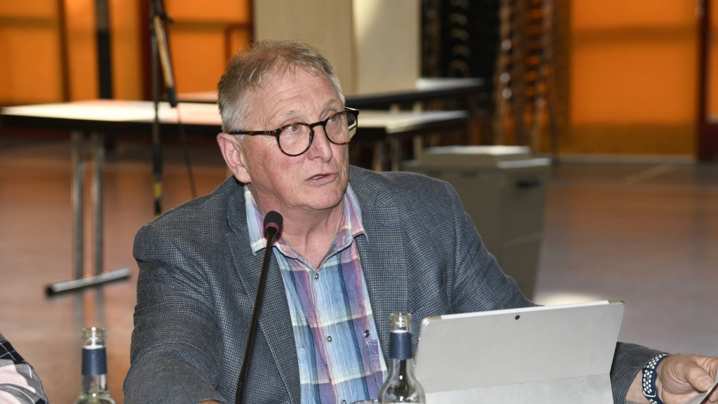 Foto: Werner Schwaben (AfD) bei einer Sitzung des Bezirksrats West im Jahr 2024.