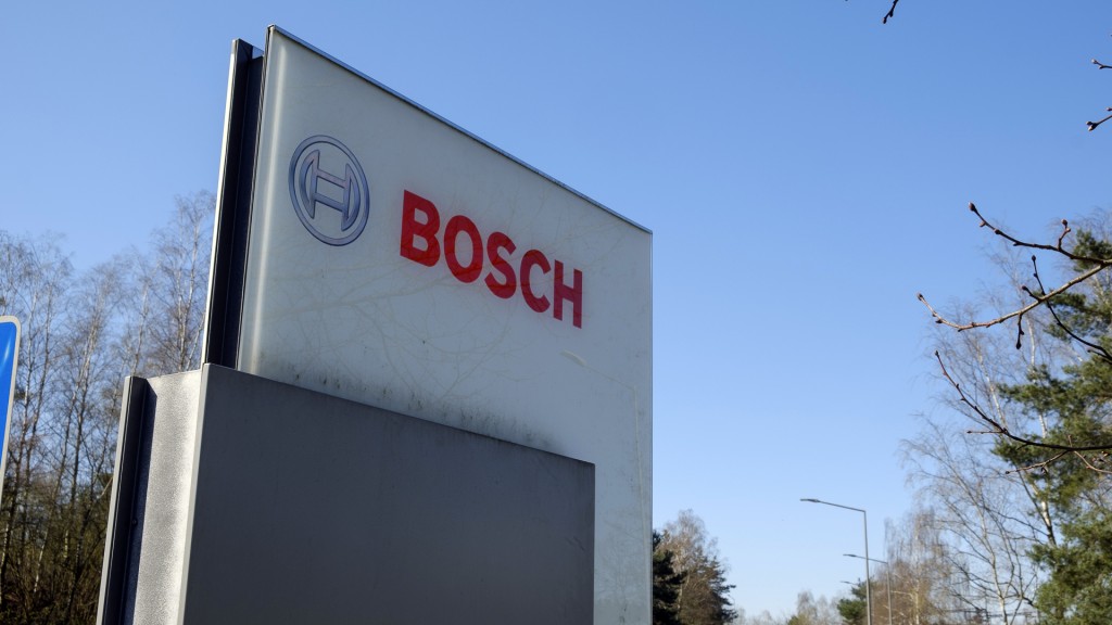 Foto: Firmenschild Bosch Werk in Homburg