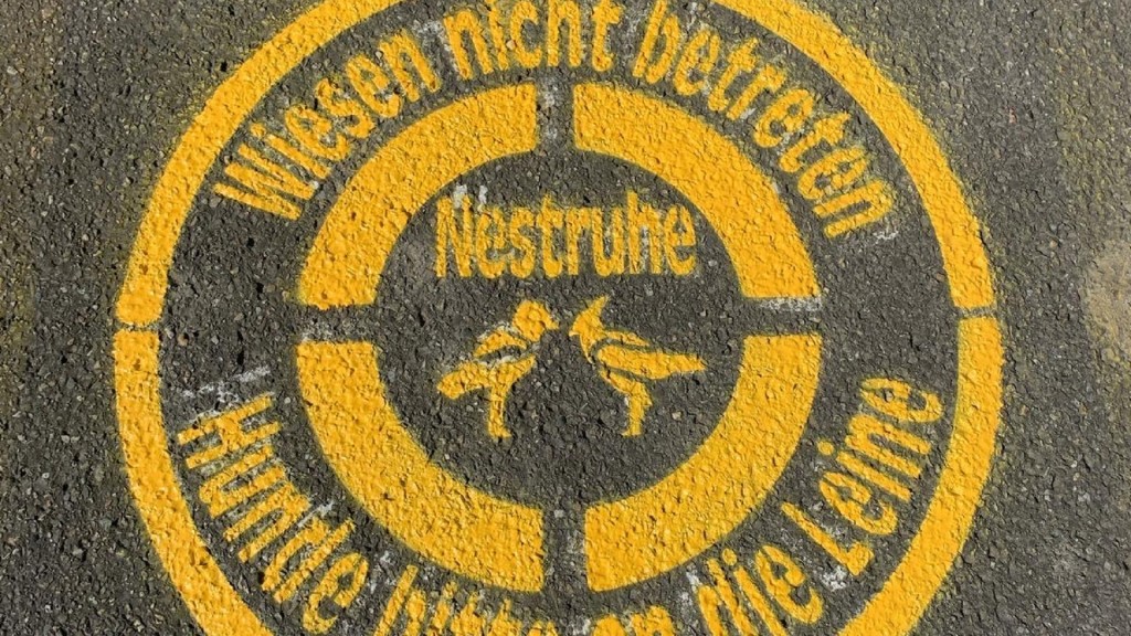 Schriftzug auf dem Boden 