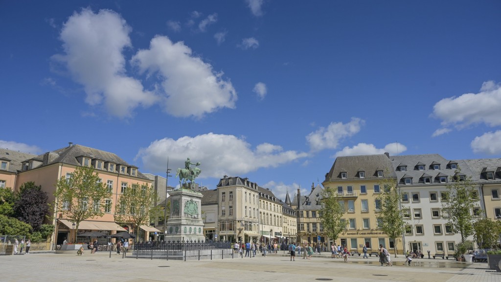 Der Place Guillaume II in der Altstadt von Luxemburg Stadt.