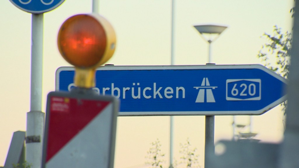 Baustelle auf der Stadtautobahn A620 