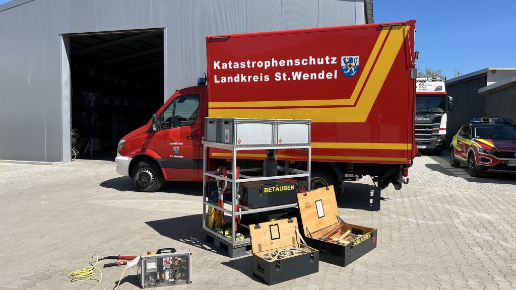 Der Veterinärzug mit Ausrüstung