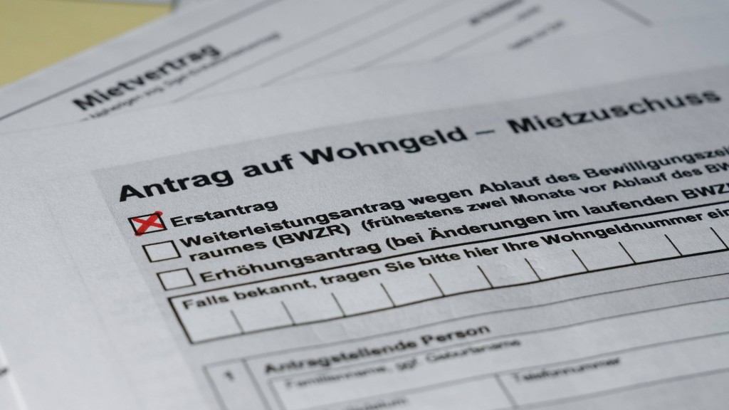 Foto: Antrag auf Wohngeld, Formular