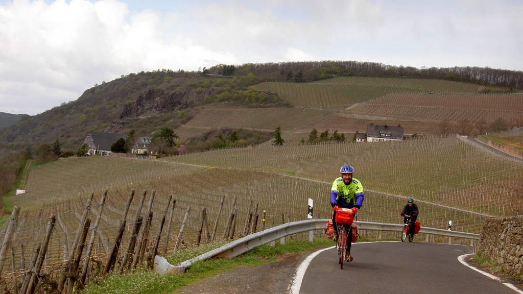 Weltfahrradtag: Dieter aus Schwalbach in den Weinbergen