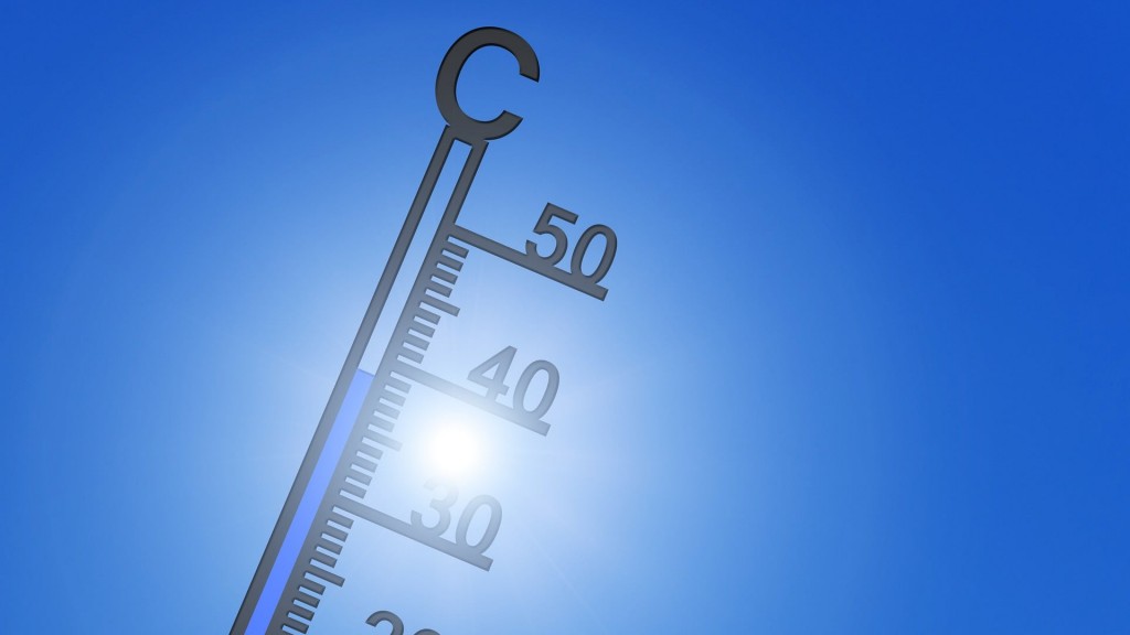 Foto: Thermometer bei Sonnenschein