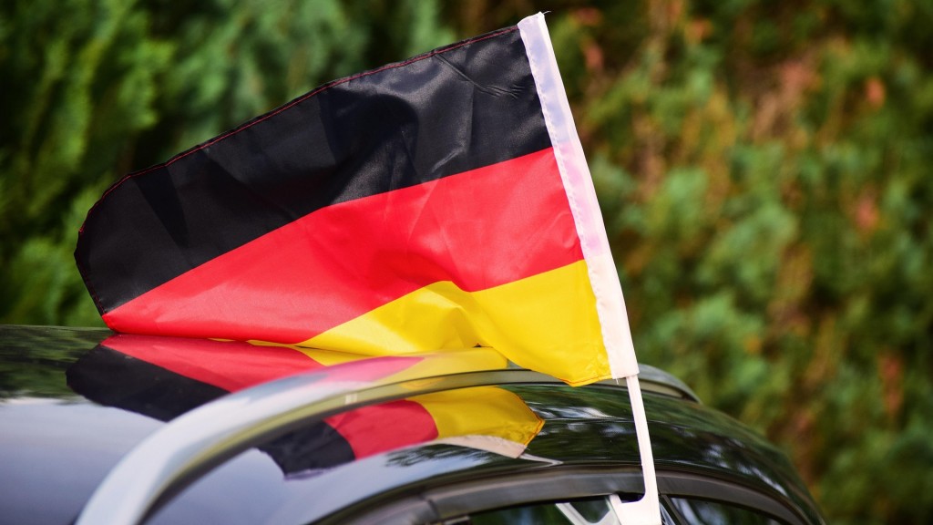 Deutschland Fahne an einem Auto