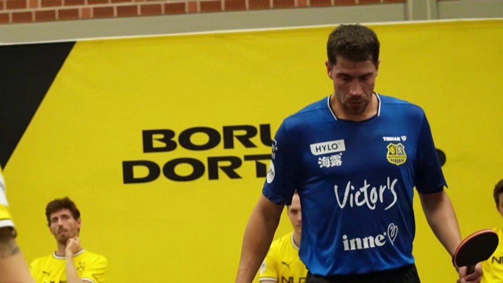 Foto: Patrick Franziska beim Spiel gegen Dortmund