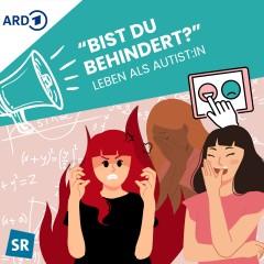 Podcastcover mit verschiedenen Emotionen und mathematischen Gleichungen 